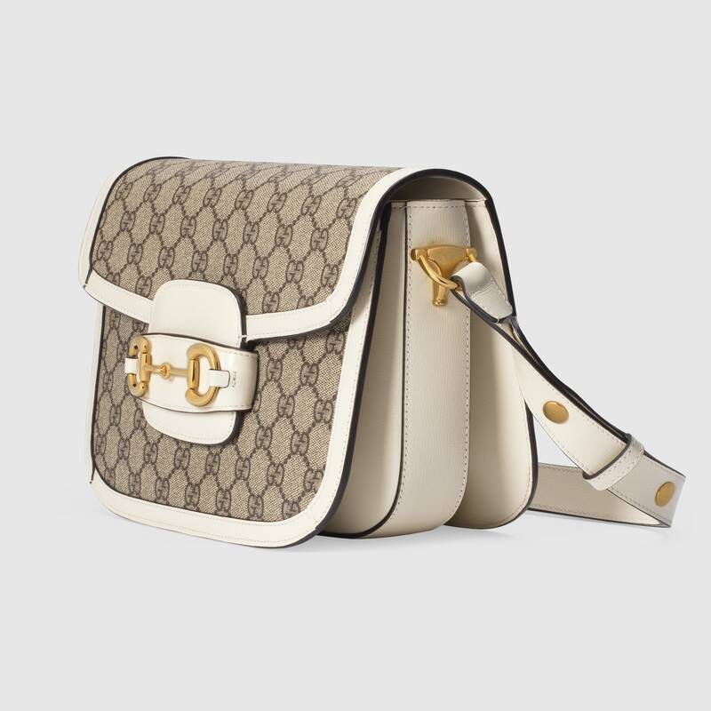 Gucci Horsebit 1955 Small Shoulder Bag 602204 White